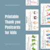 Printable thank you postcard bundle